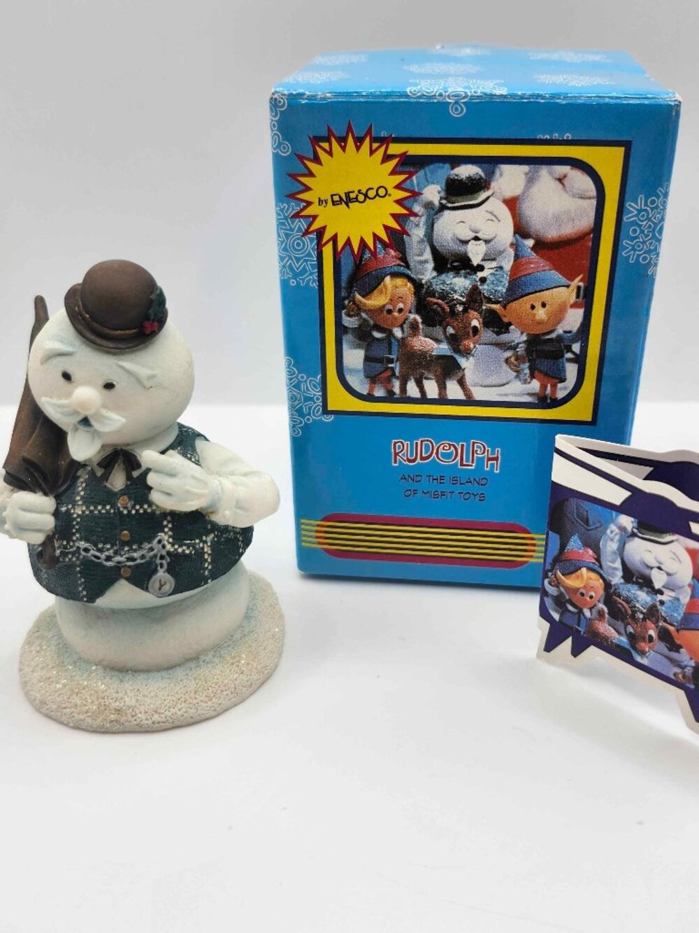 Enesco Rudolph Island of Misfit Toys Sam the Snowman Mini Figurine Box Tag 1999